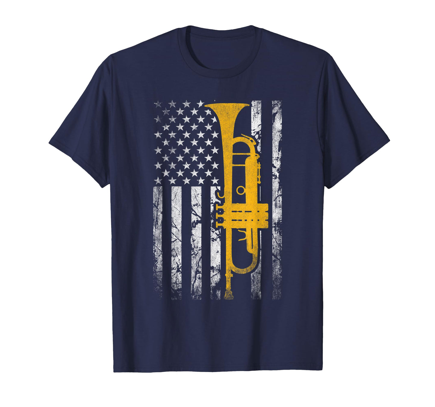Trumpet American USA Flag Music Player Trumpet Player Jazz T-Shirt
