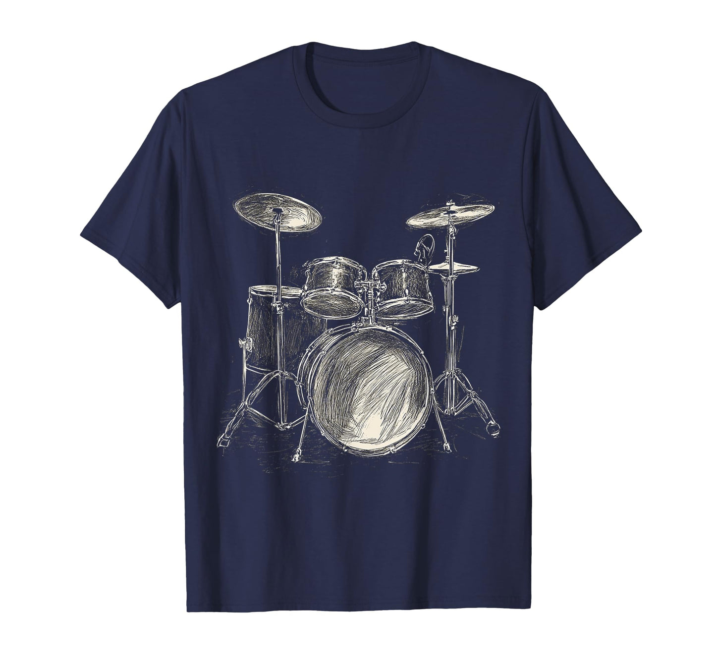 Drumset Music Instrument Motif Illustration Drumset T-Shirt