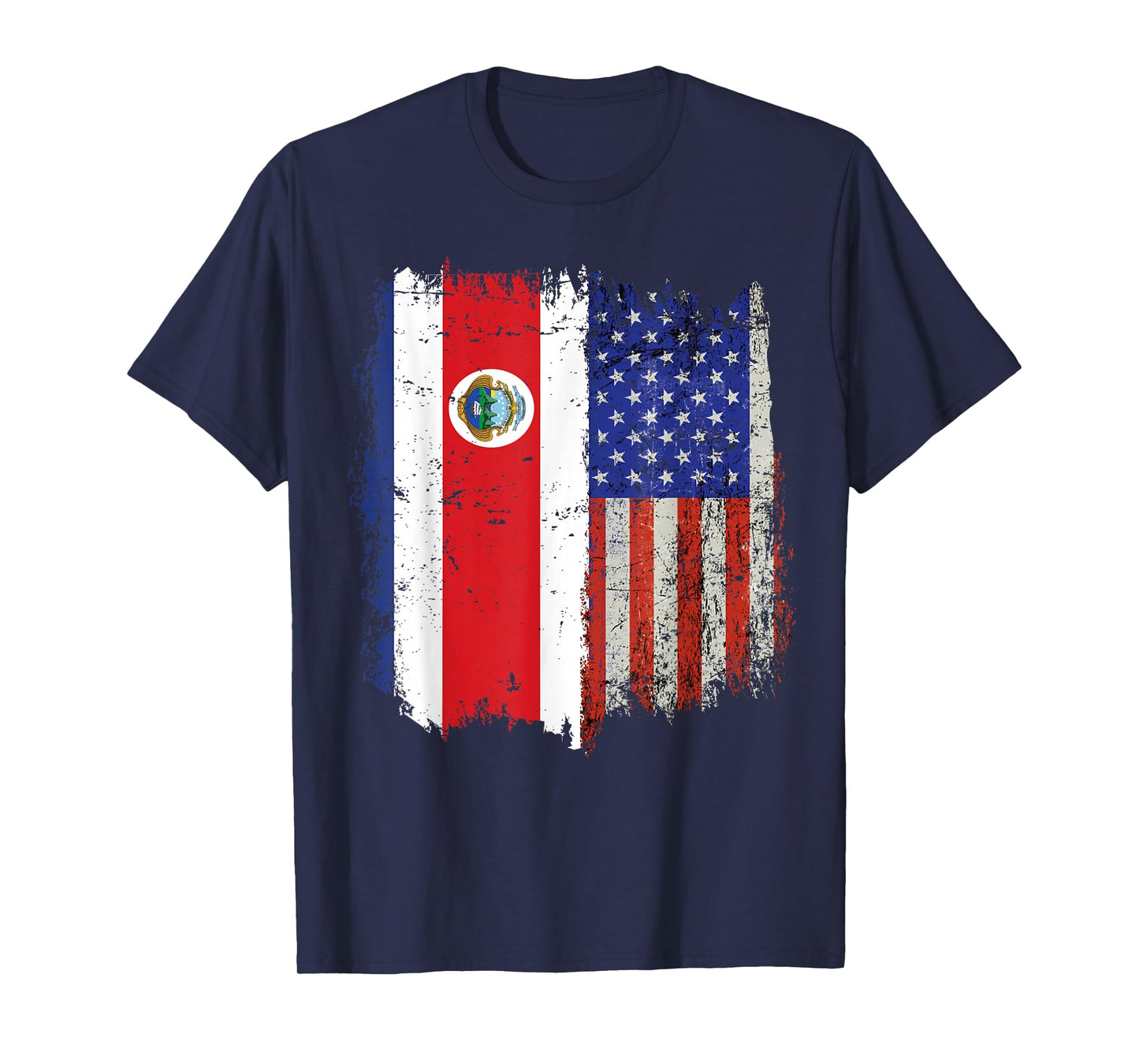 Costa Rican American Flag Costa Rica USA Pride T-Shirt