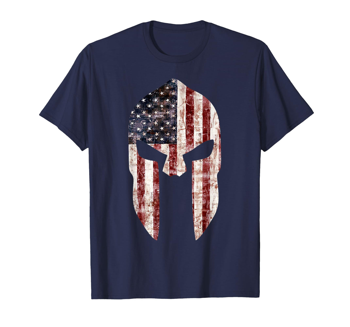 Spartan Helmet American Flag T-Shirt