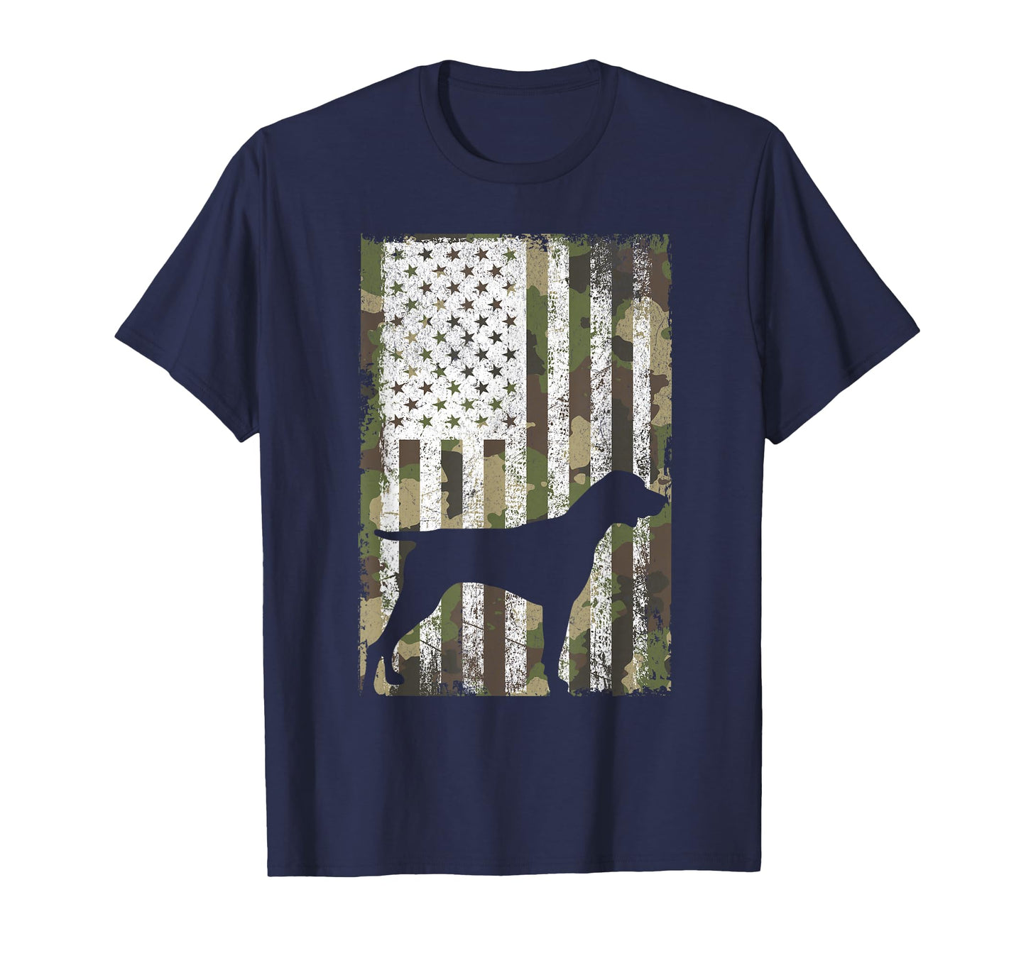 German Shorthaired Pointer Camouflage American Flag GSP Dog T-Shirt
