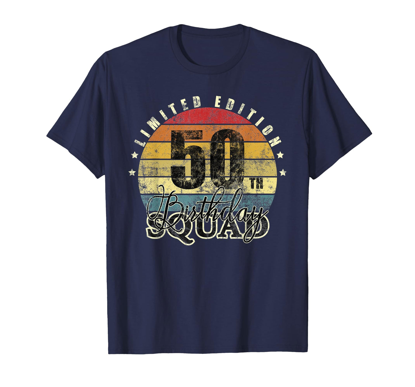 50 Year Old Birthday Squad Tee Vintage 50th Party Matching T-Shirt