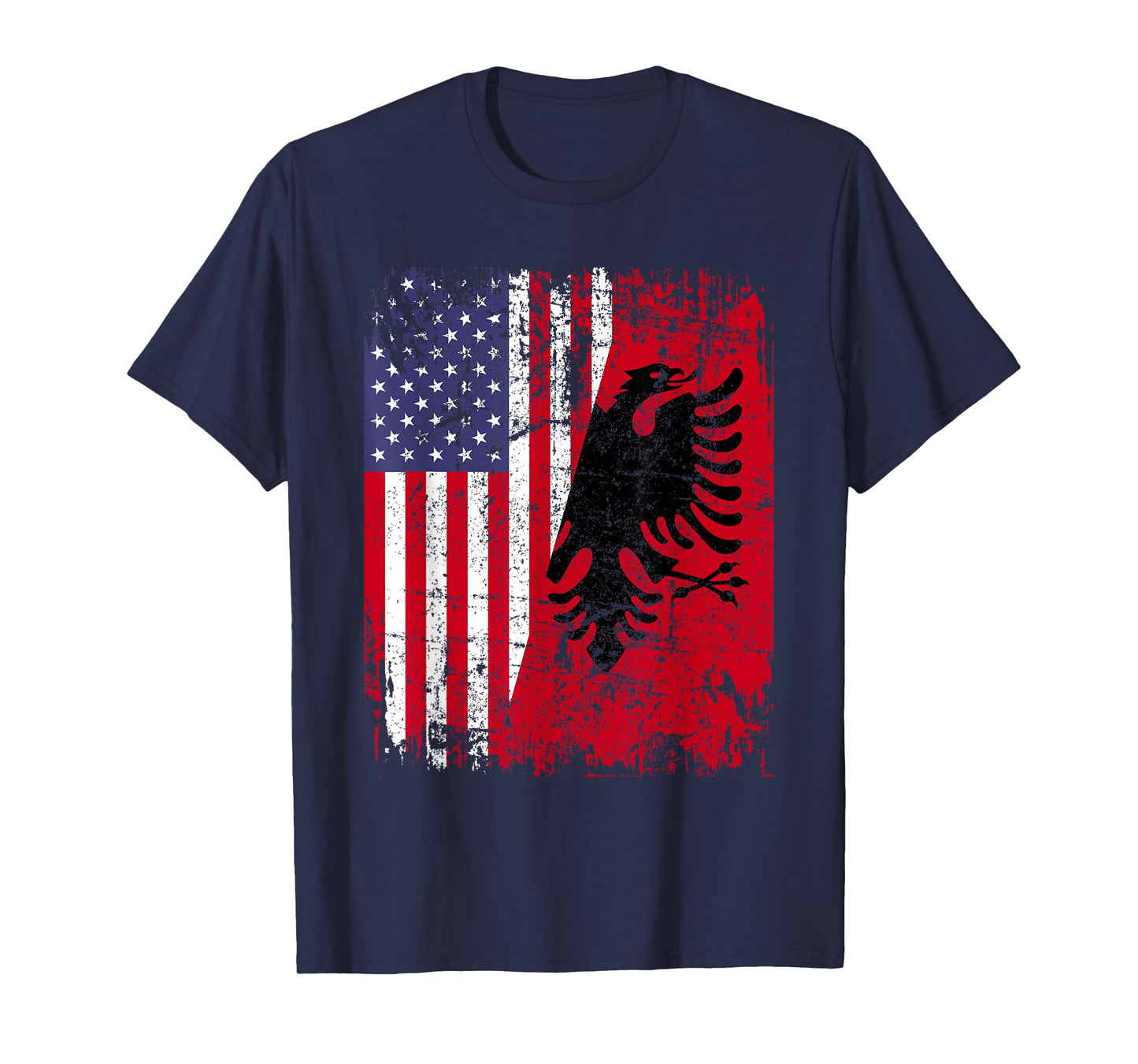 ALBANIAN ROOTS | Red Eagle | ALBANIA American Flag T-Shirt