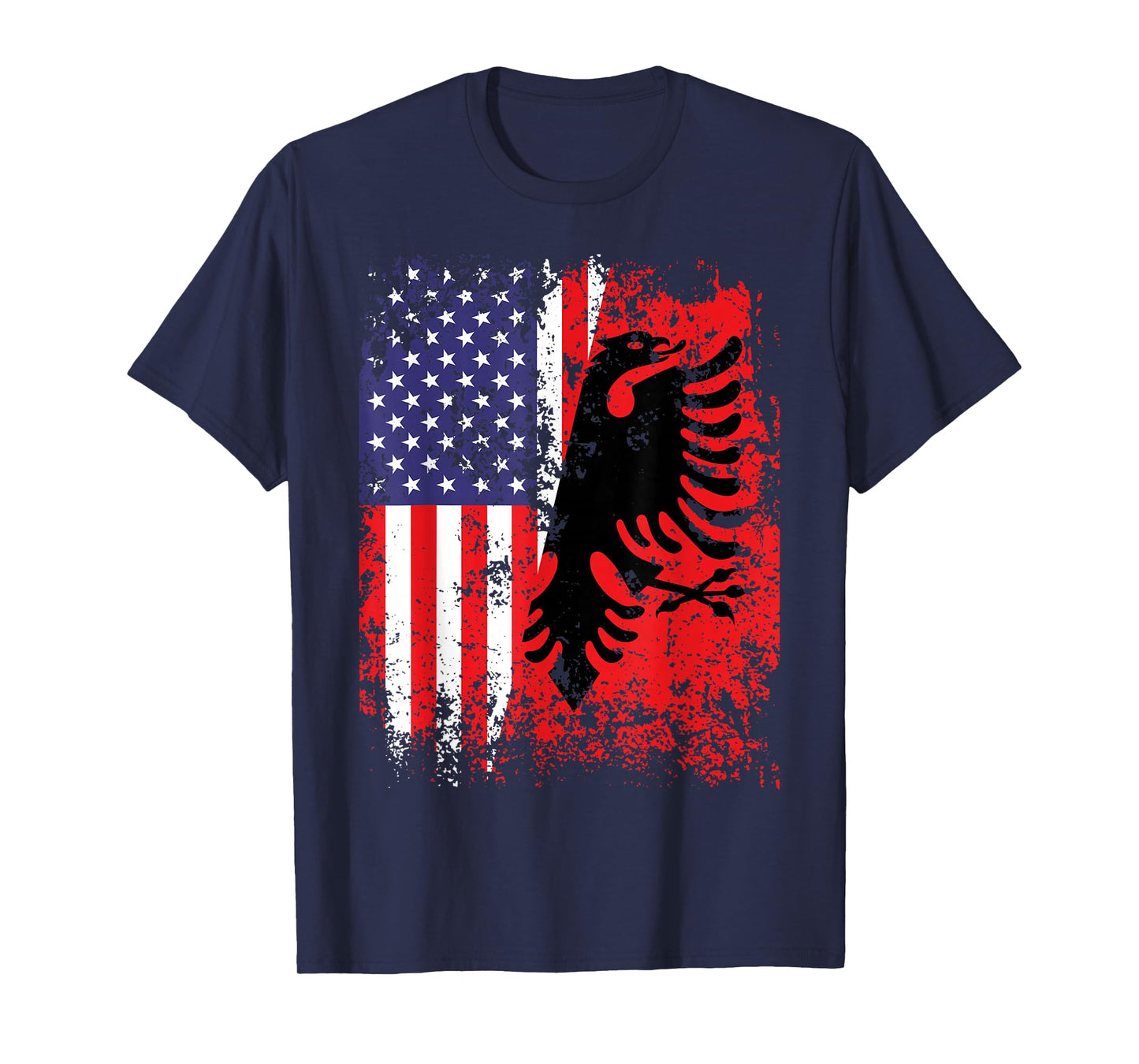 Albanian American Flag Shirt Patriotic USA Albania Flag T-Shirt