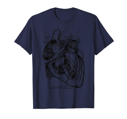 Anatomical Human Heart Medical Anatomy Vintage T-Shirt