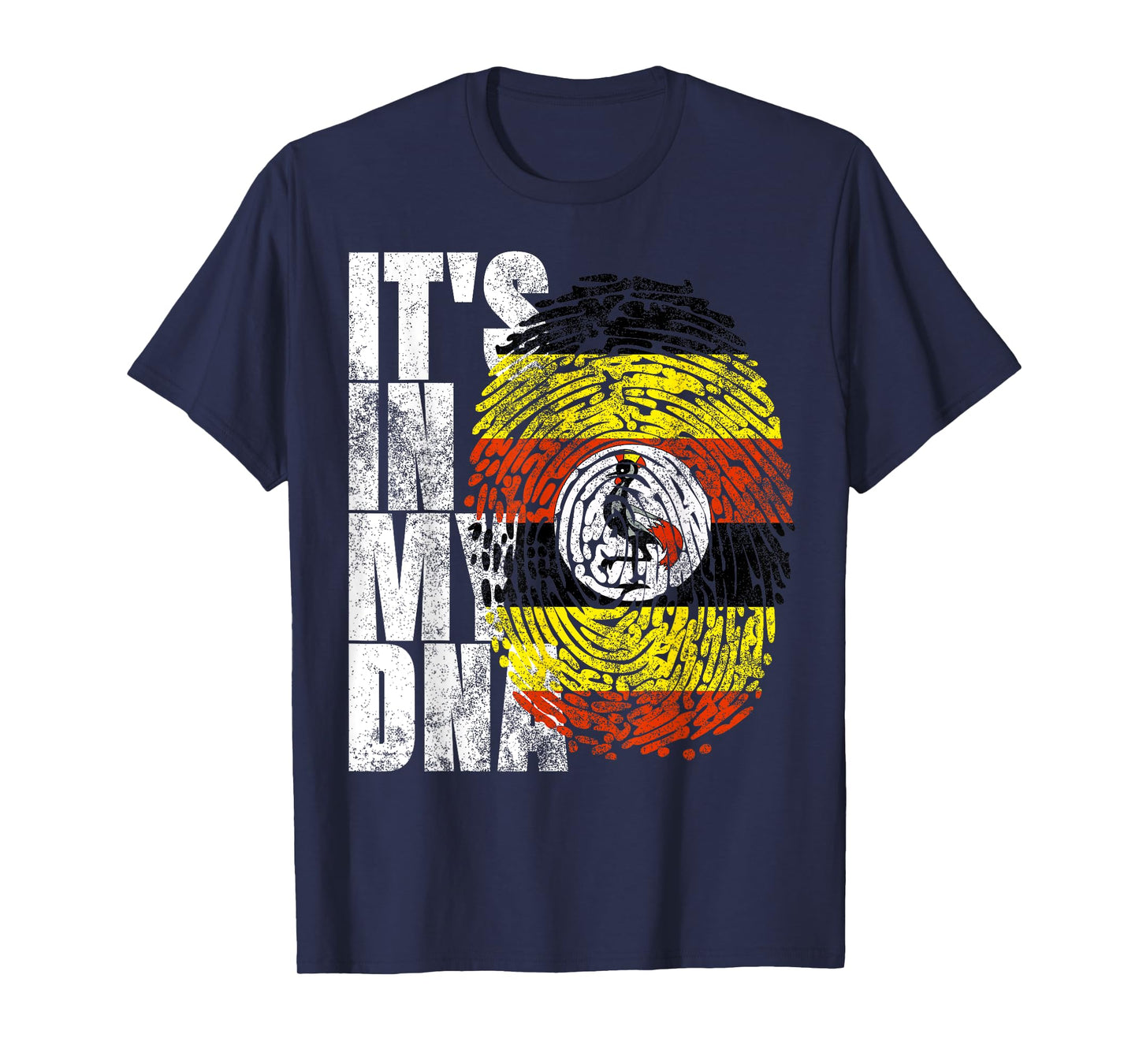 It's In My DNA Uganda Print African-American Ugandan Flag T-Shirt