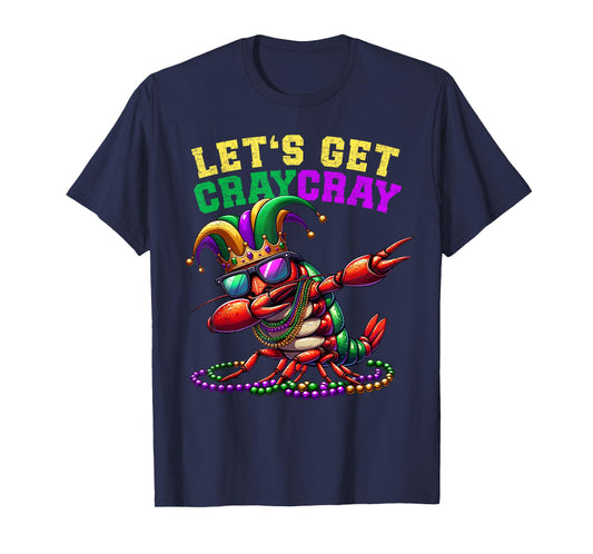Dabbing Crawfish Costume Kids Toddler Boys Men Mardi Gras T-Shirt