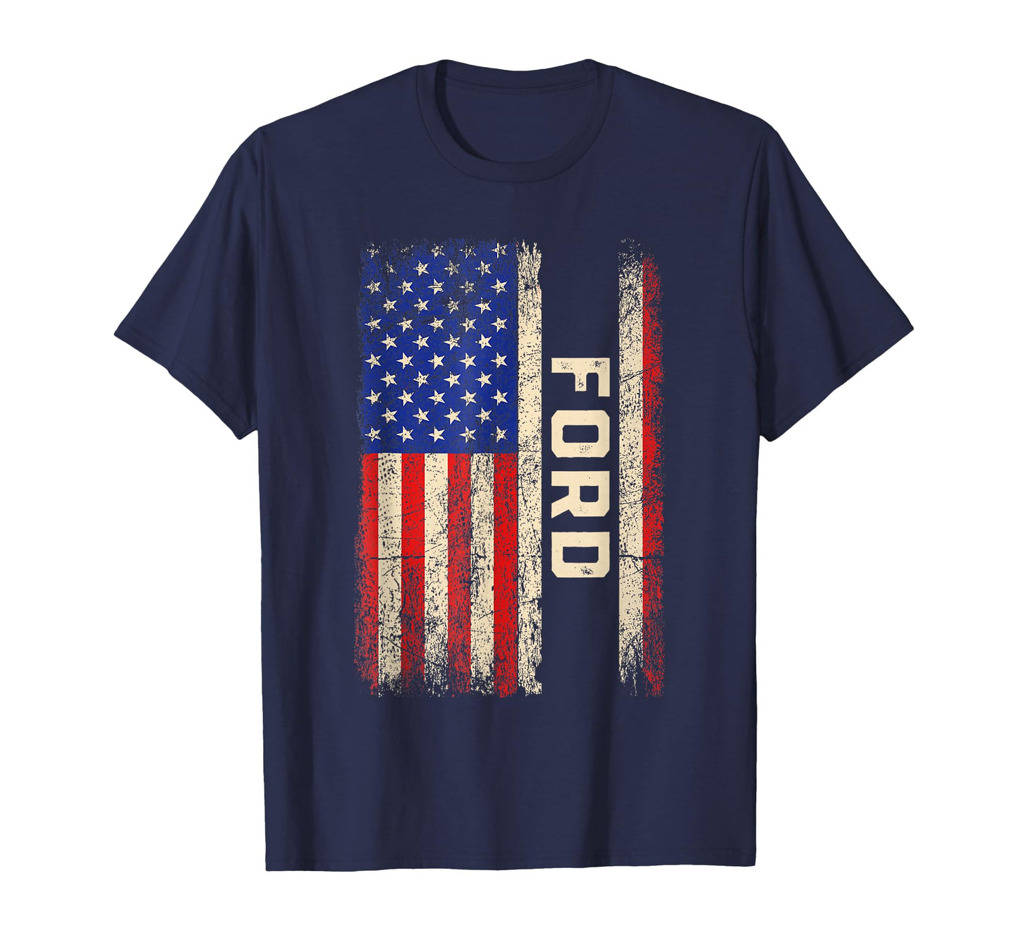 Ford Last Name Shirt Ford Name American Flag T-Shirt