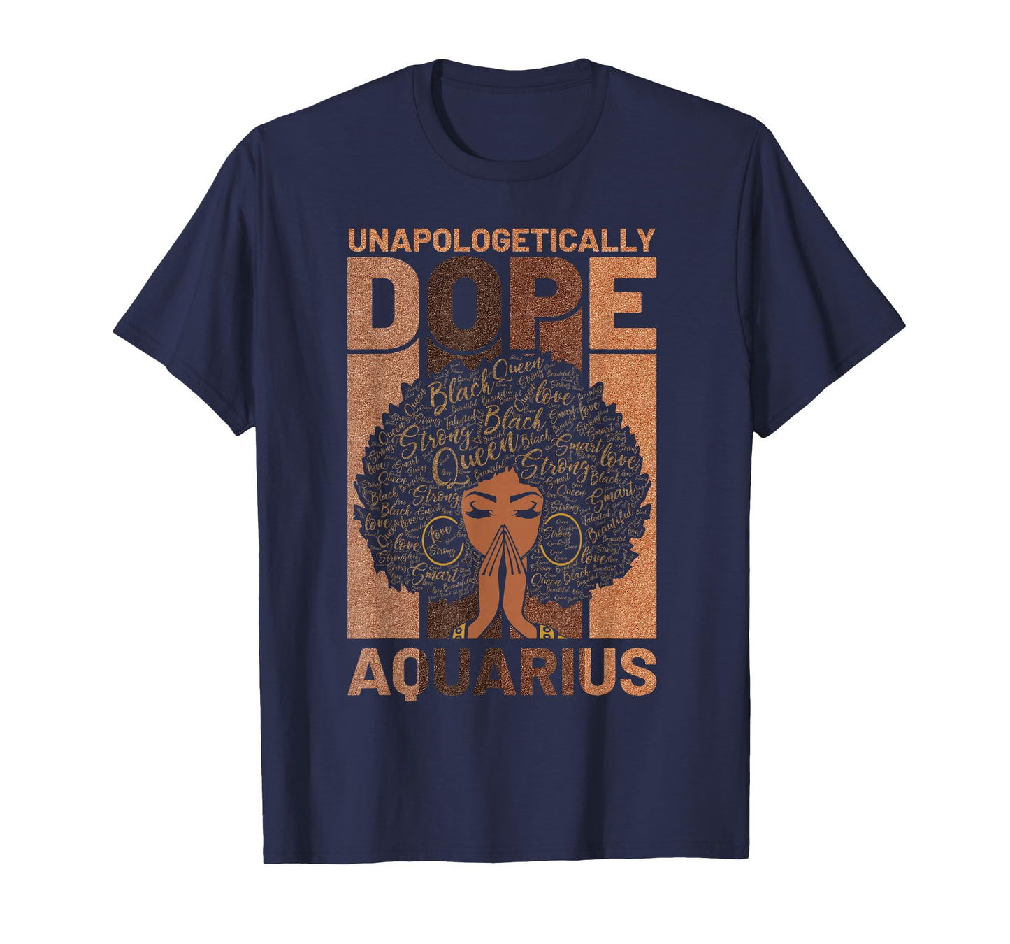 Black Girl Unapologetically Dope Aquarius Melanin Horoscope T-Shirt