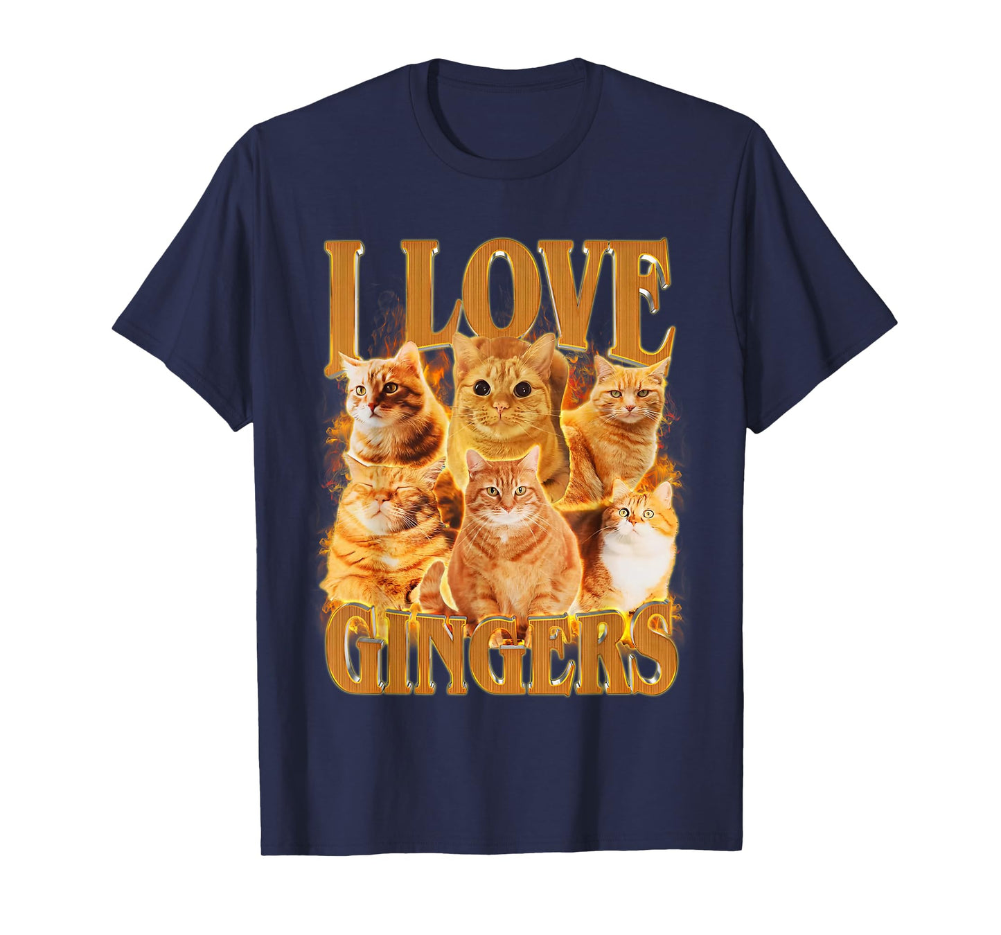 I Love Gingers Cat Funny Oddly Bootleg Specific Dank Meme T-Shirt