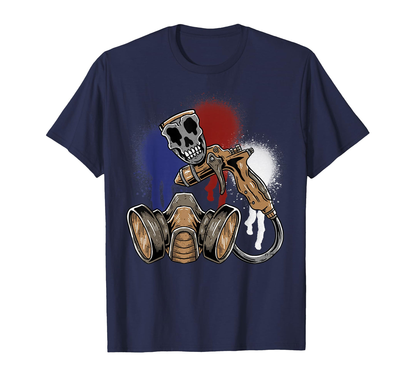 Auto Body Mask Vehicle Sprayer Skull Automotive Car Painter T-Shirt