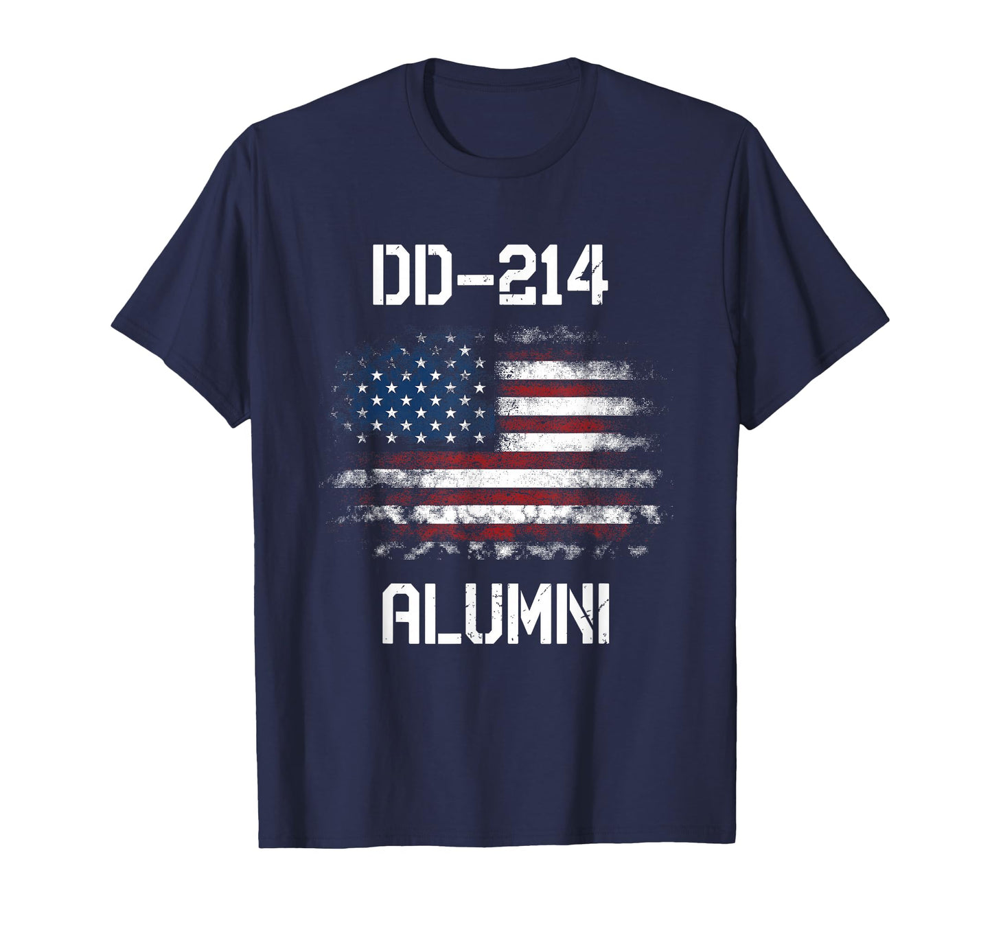 DD-214 Alumni USA Flag Military Service Veteran Soldiers T-Shirt for Women Men