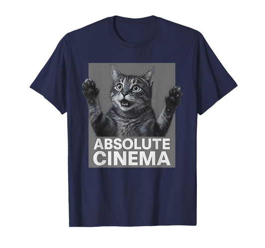 Absolute Cinema Meme Cat Funny T-Shirt