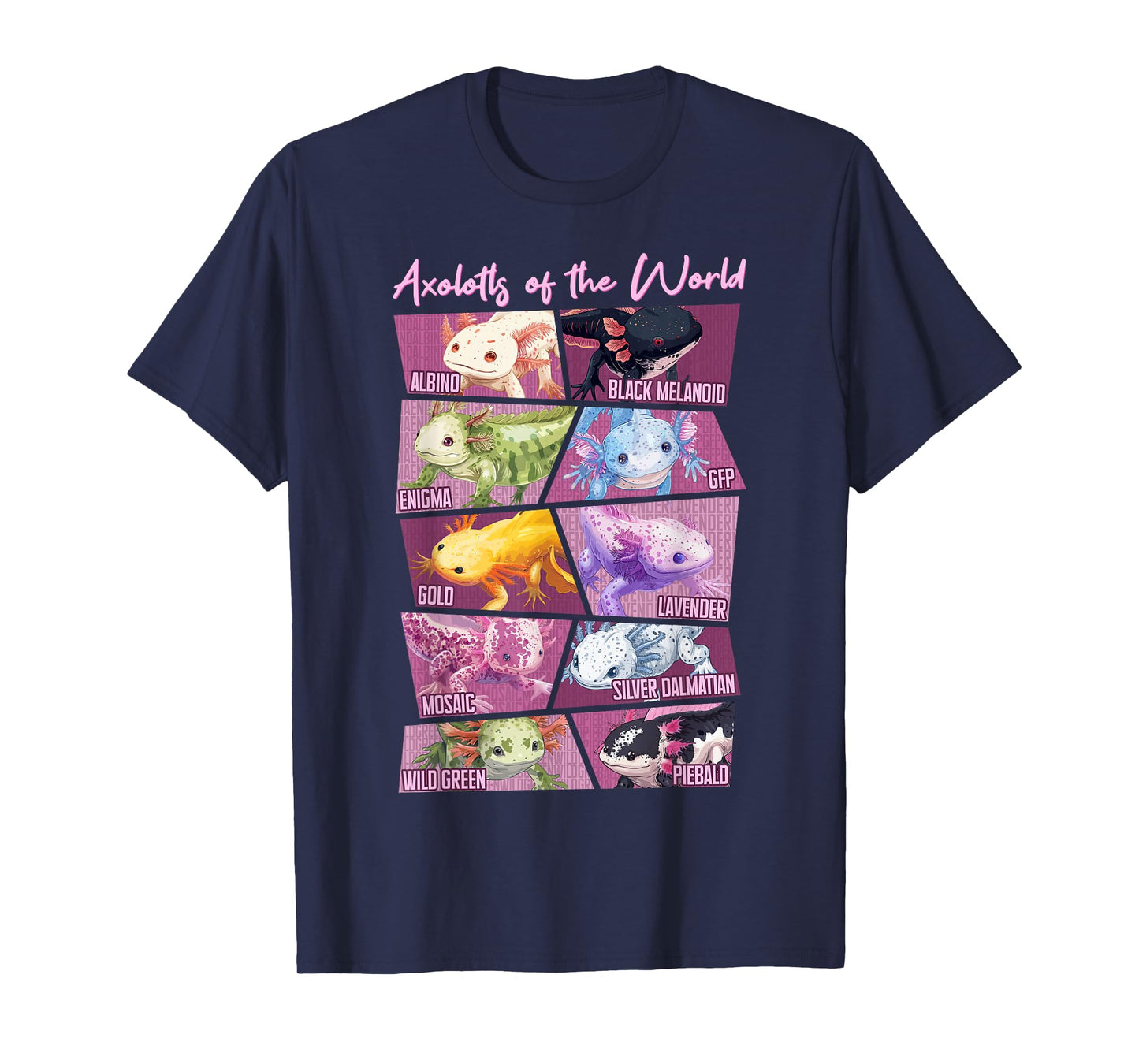 Axolotl Shirts for Girls Women Boys Axolotls of The World T-Shirt