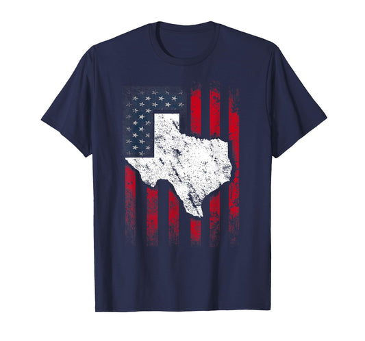 Vintage American US Flag Texas Austin Shirt Funny Gift Tees T-Shirt