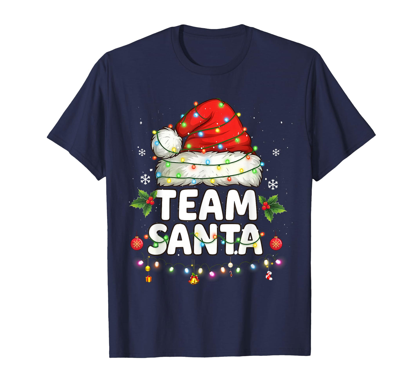 Team Santa Shirt Adult Kids Christmas Santa Squad Costume T-Shirt
