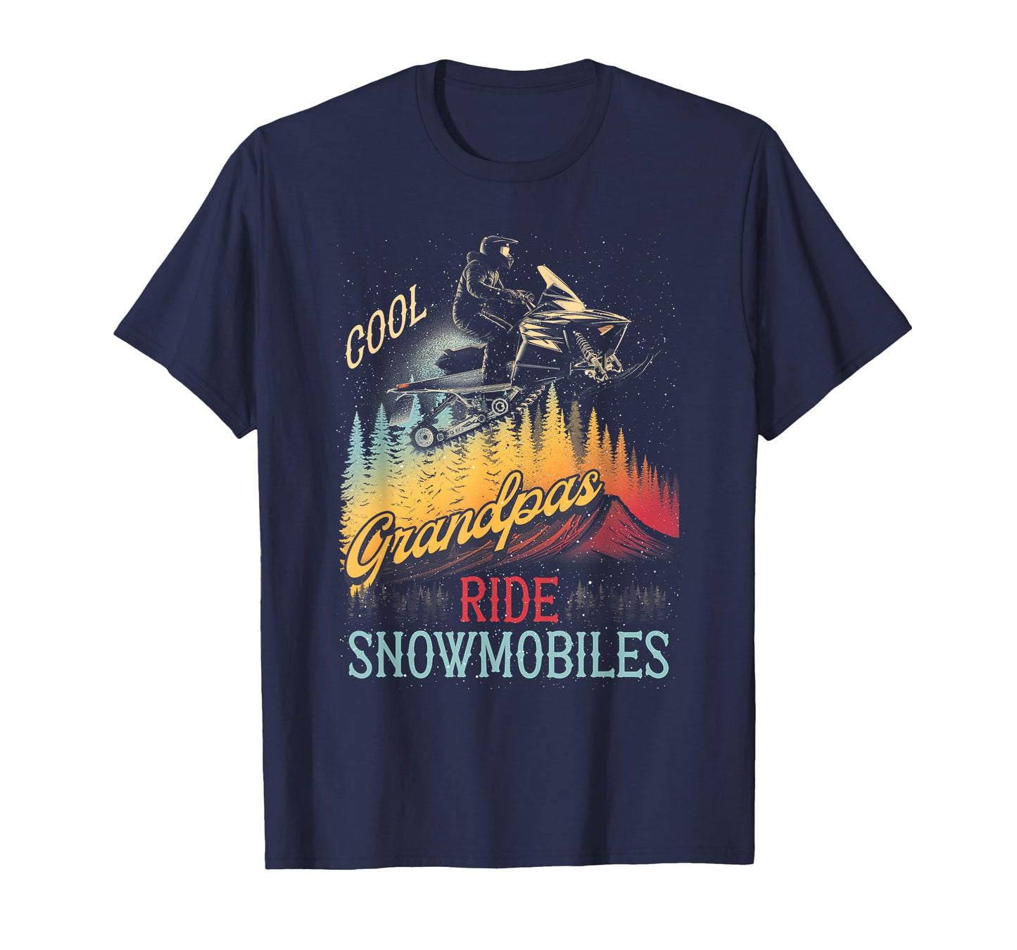 Sport Grandpas Ride Snowmobiles Snowmobiling Grandfather T-Shirt