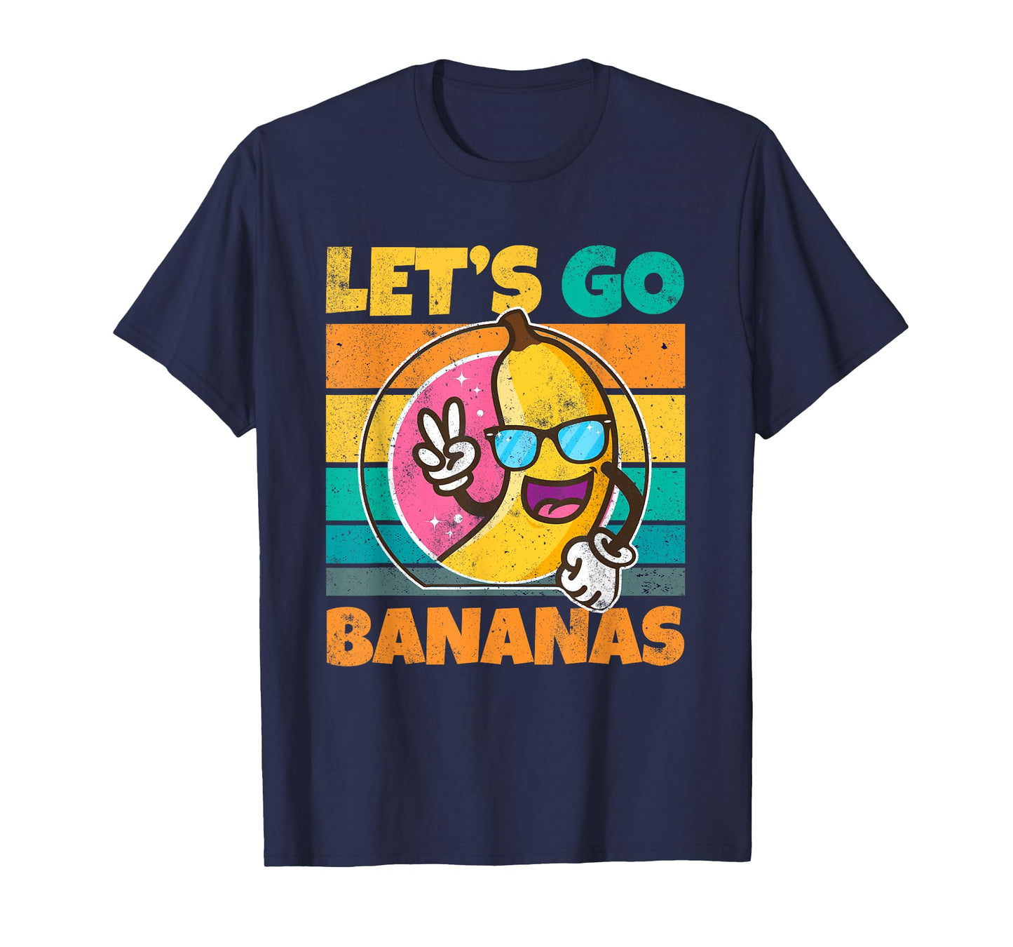Retro Vintage Funny Banana Meme Let Go Banana Peace Bananas T-Shirt