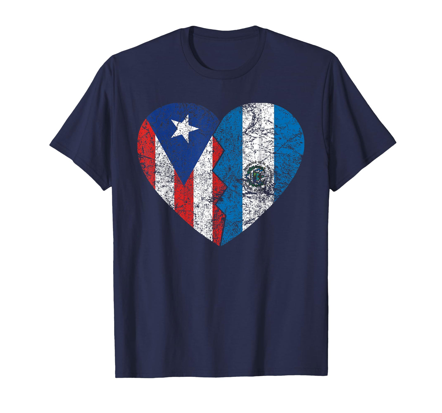 Salvadoran Puerto Rican Flags | Puerto Rico El Salvador T-Shirt