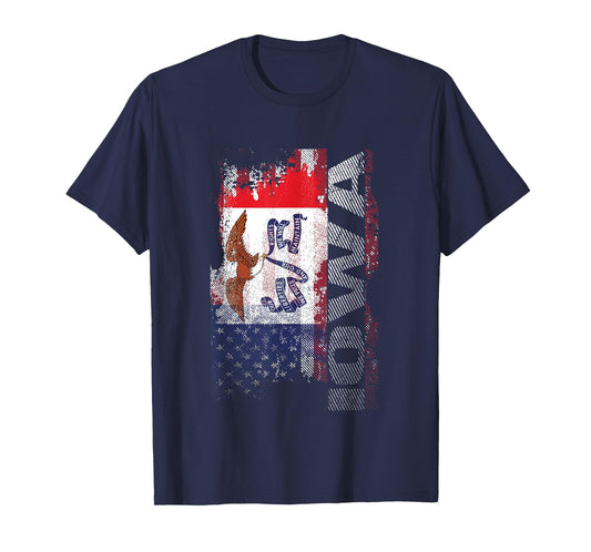 Iowa State USA Flag Souvenir Gift Women Kids Men T-Shirt