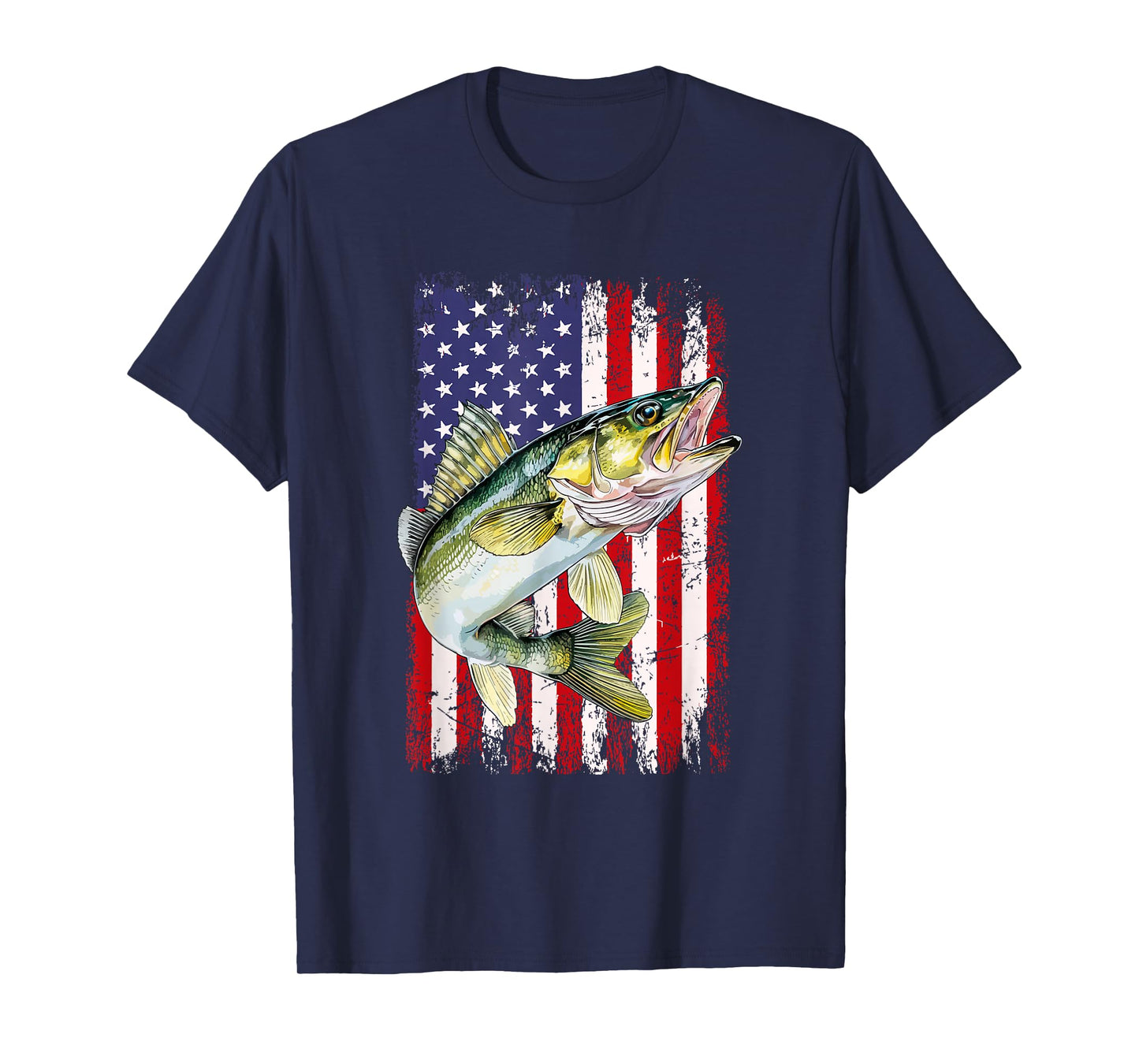 Walleye American flag T-Shirt