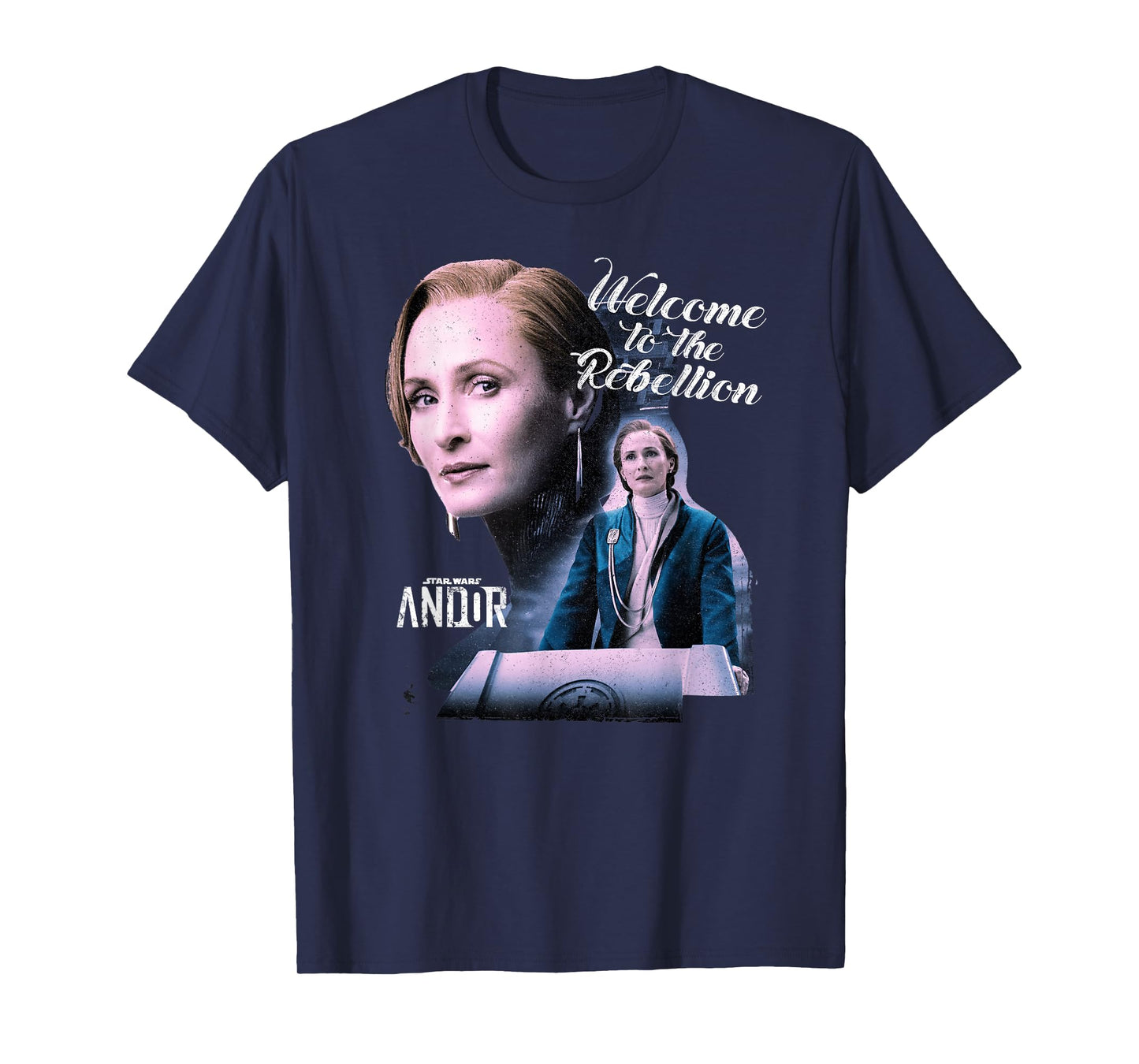 Star Wars Andor Mon Mothma Welcome To The Rebelion Distress T-Shirt