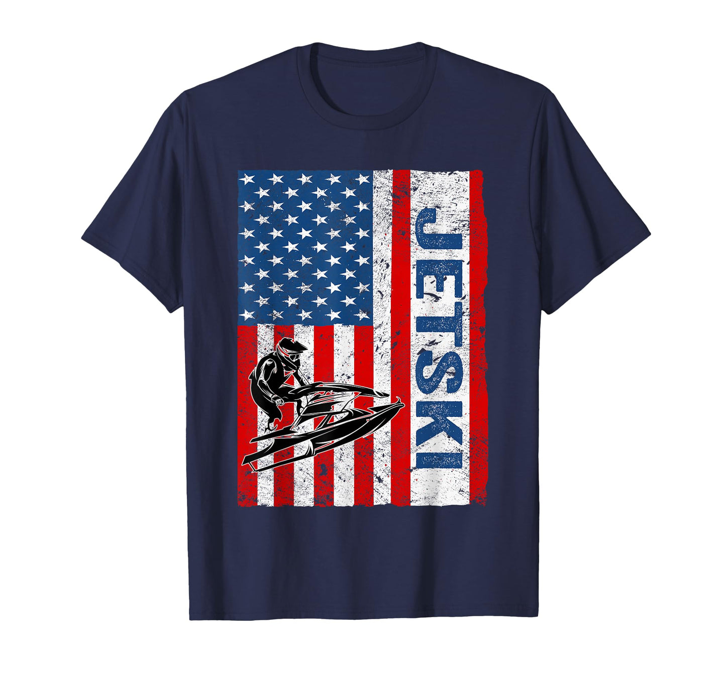 Jet Ski USA Flag. Vintage Jet Ski T-Shirt