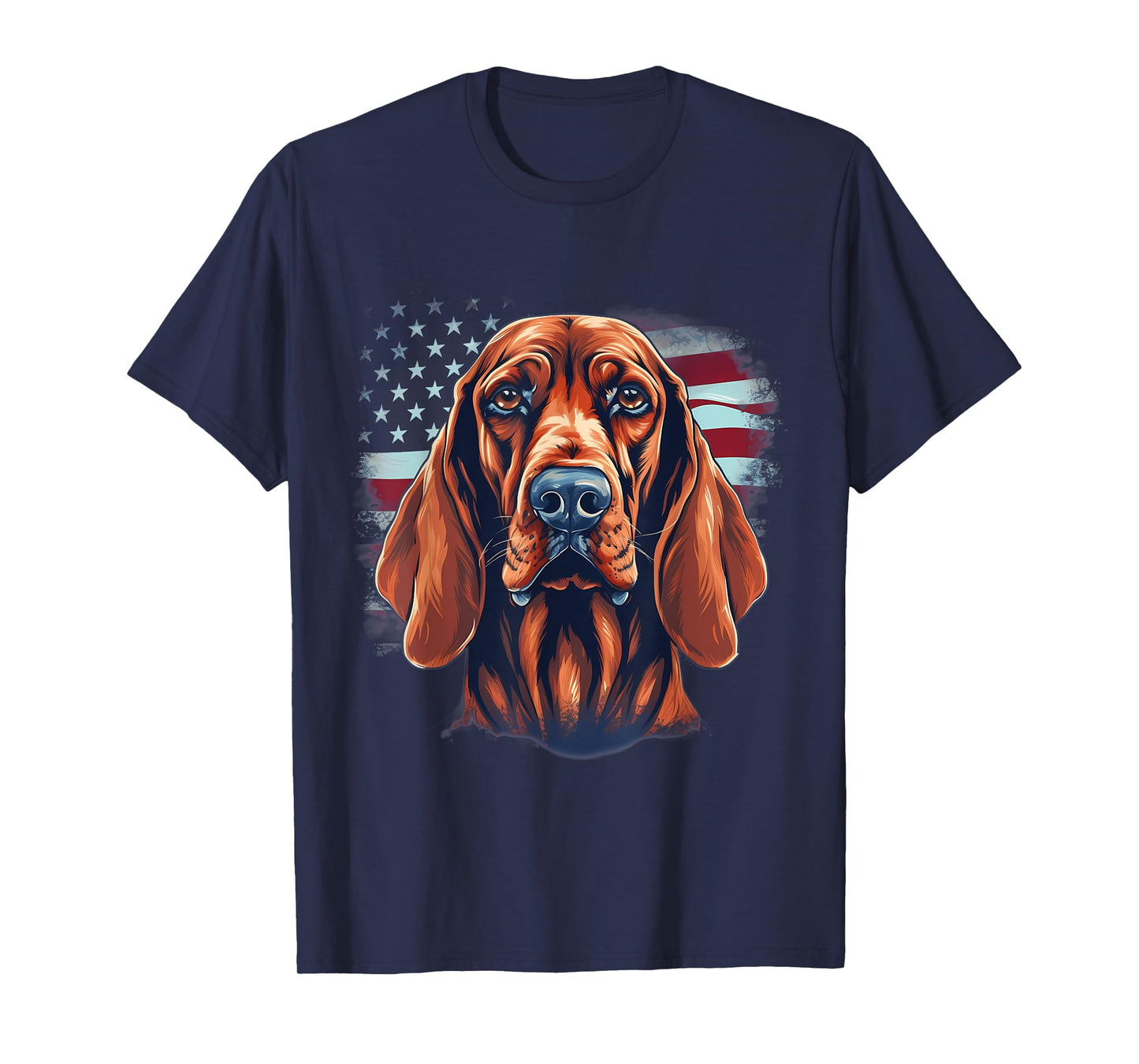 4th Of July US Flag Redbone Coonhound Dog Women Kids Men T-Shirt