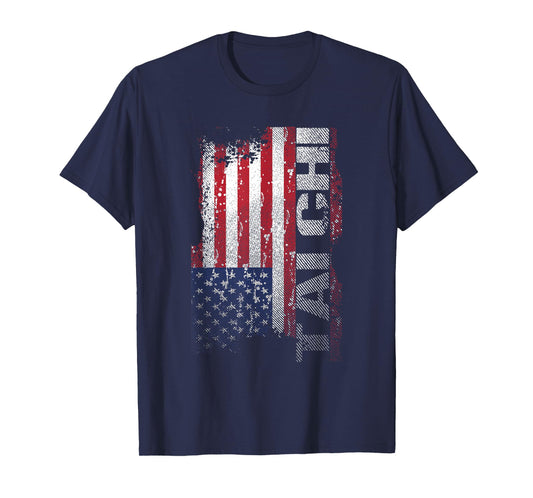 USA Flag Tai Chi T-Shirt for Women Men
