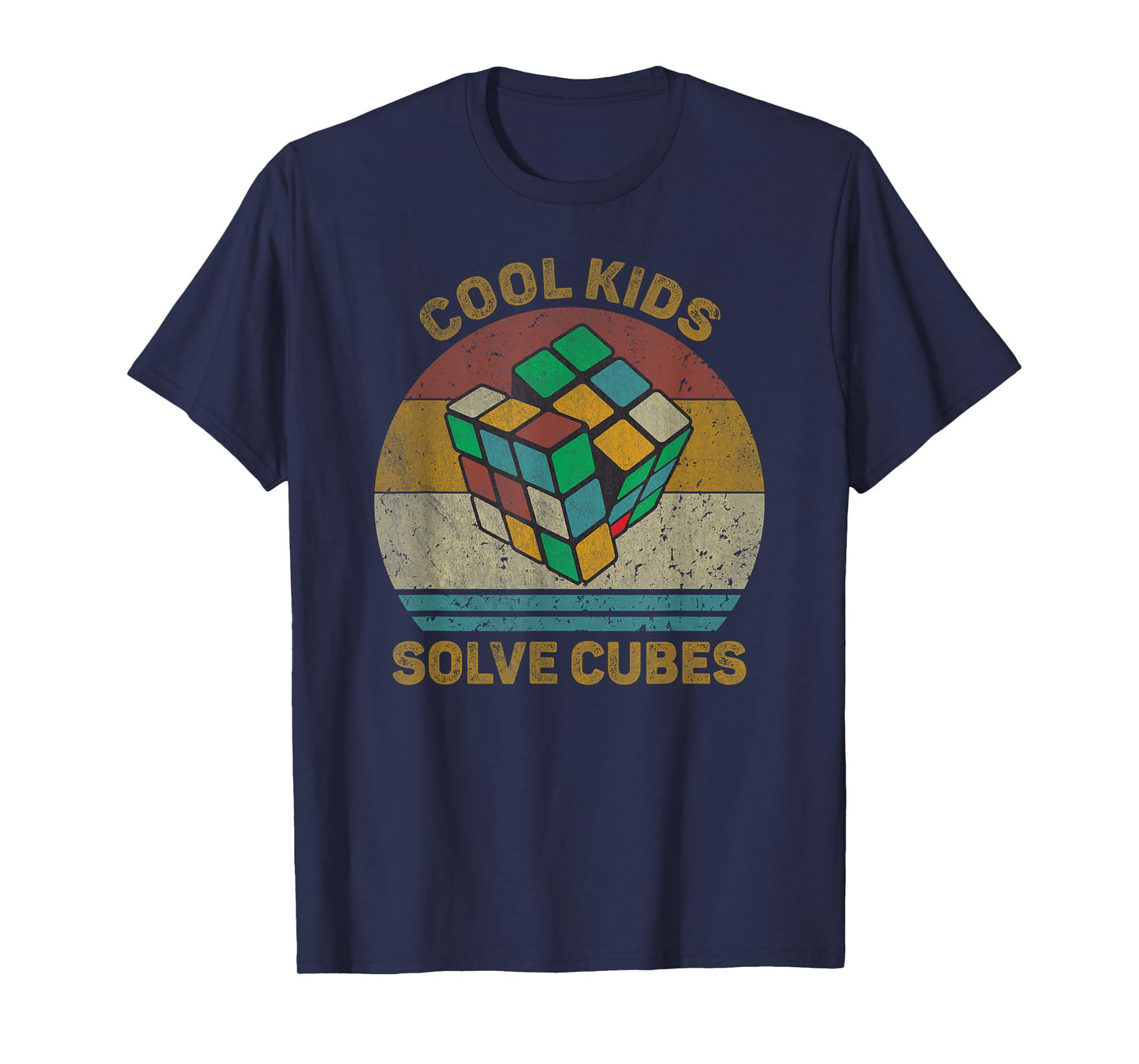Cool Kids Solve Cubes Vintage Math Speedcubing Lovers T-Shirt
