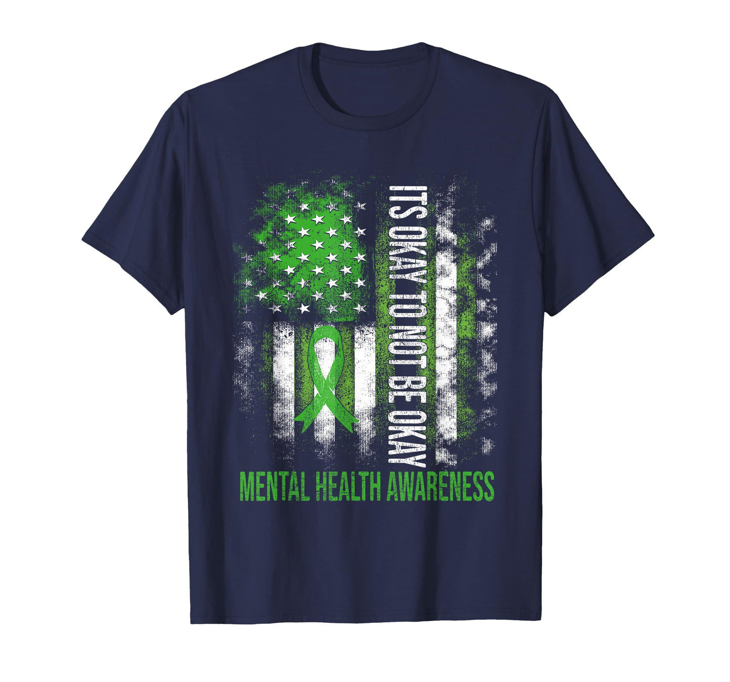 Its Okay to Not Be Okay US Flag Mental Health Awareness T-Shirt