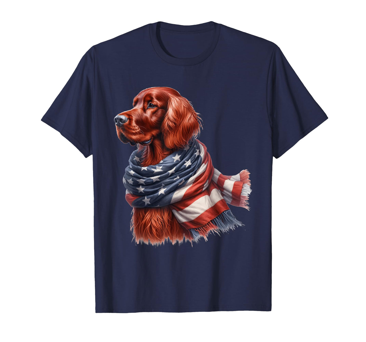 Irish Setter American Flag Patriotic Irish Setter Dog Lover T-Shirt