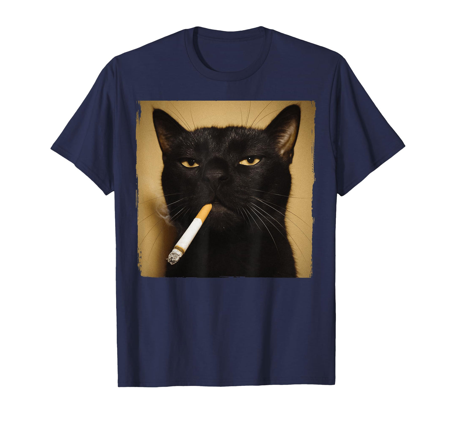 Cat Smoking Cigarette Kitty Funny Meme Men Women T-Shirt
