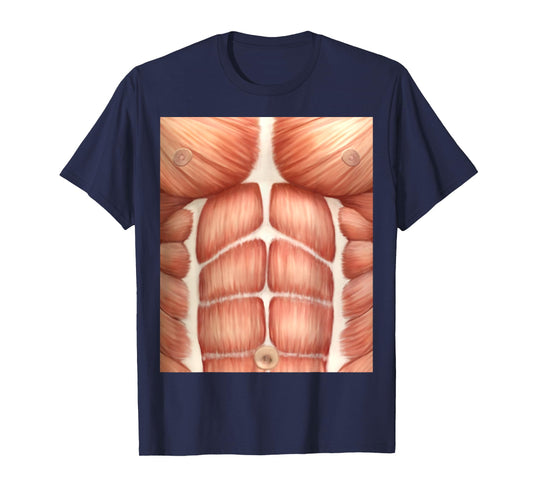 Chest Six Pack Abs Muscles Anatomy Costume T-Shirt