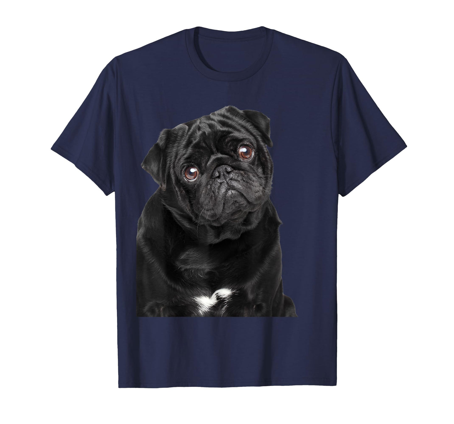 Cute Black Puggy Black Pug Black Dog Puppy Cute Face T-Shirt for Men Women