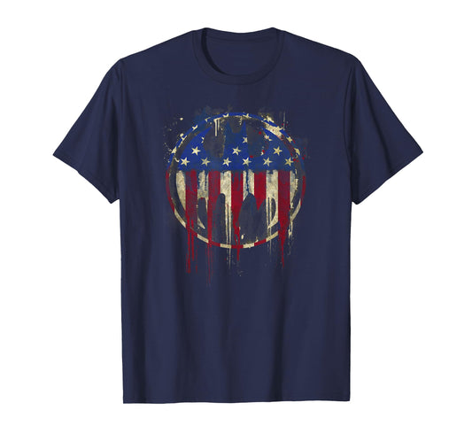 Batman Bleeding American Flag Signal T-Shirt