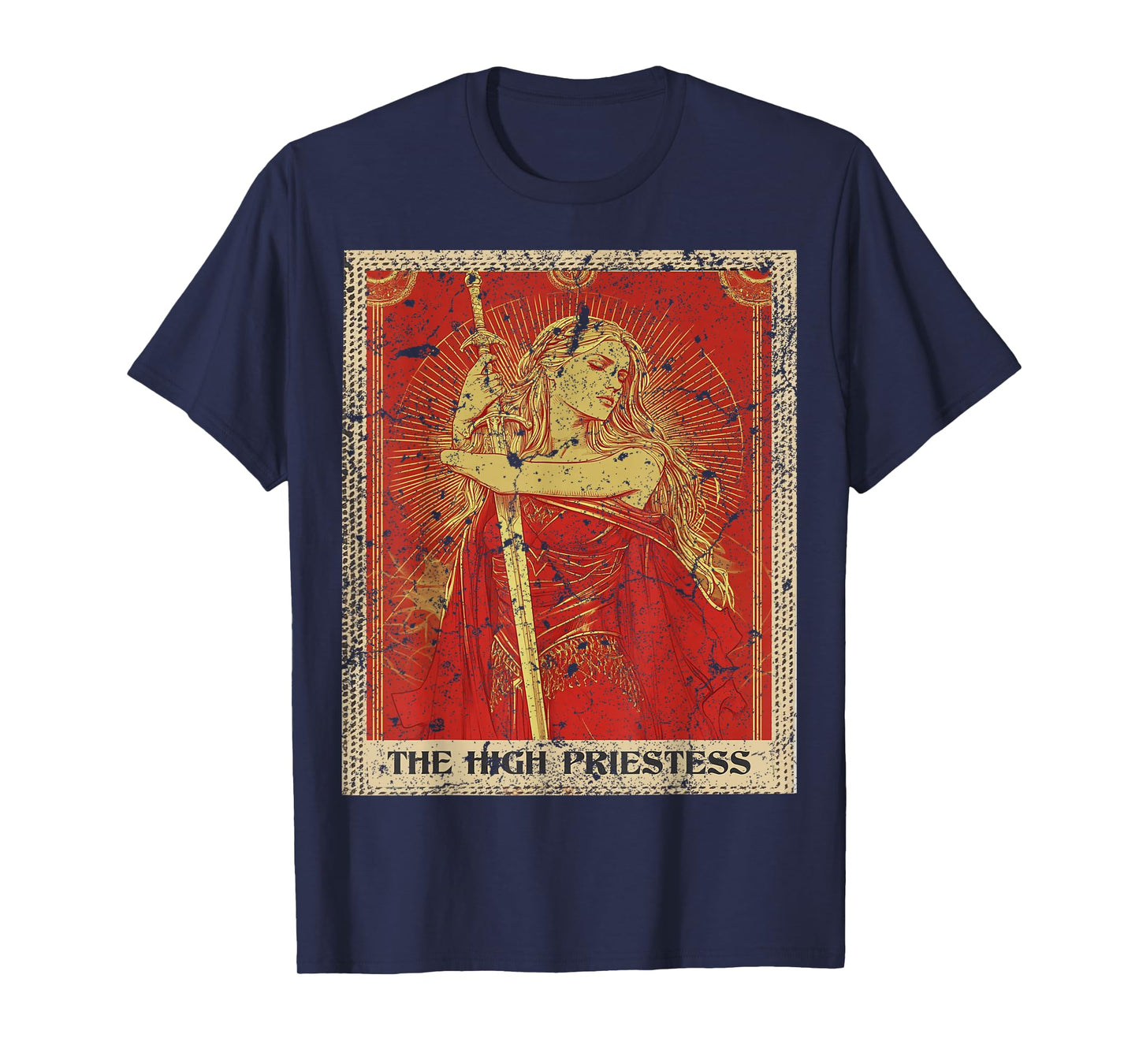 Grunge Tarot Card The High Priestess T-Shirt