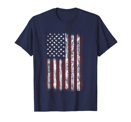Vintage American Flag Long Sleeve Shirt Men USA Flag T-Shirt Long Sleeve T-Shirt