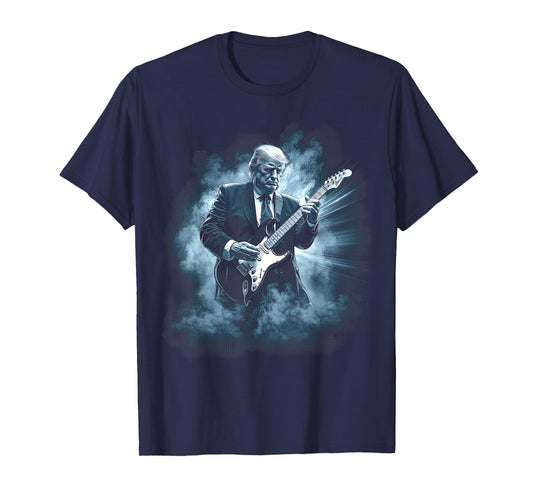 Donald Trump Playing Electric Rock Guitar T-Shirt