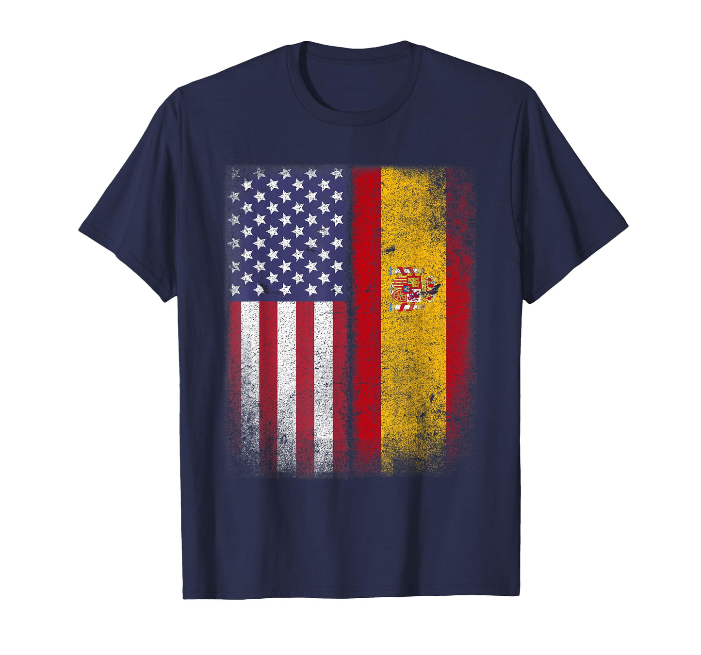 Spanish American Flag Spain Usa Bandera Espana T-Shirt