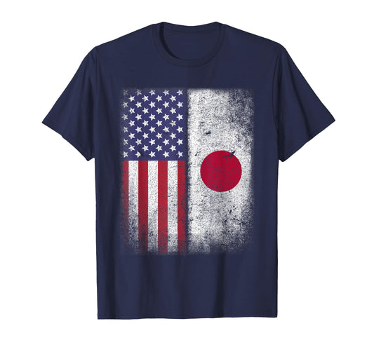 Japanese American Flag Japan Usa America T-Shirt