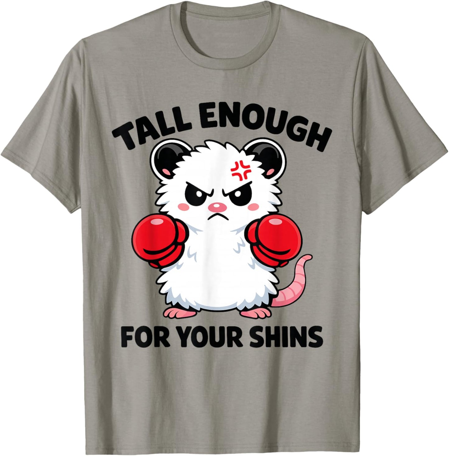 Tall Enough for Your Shins - Funny Possum Meme T-Shirt - T-Shirt | Sand