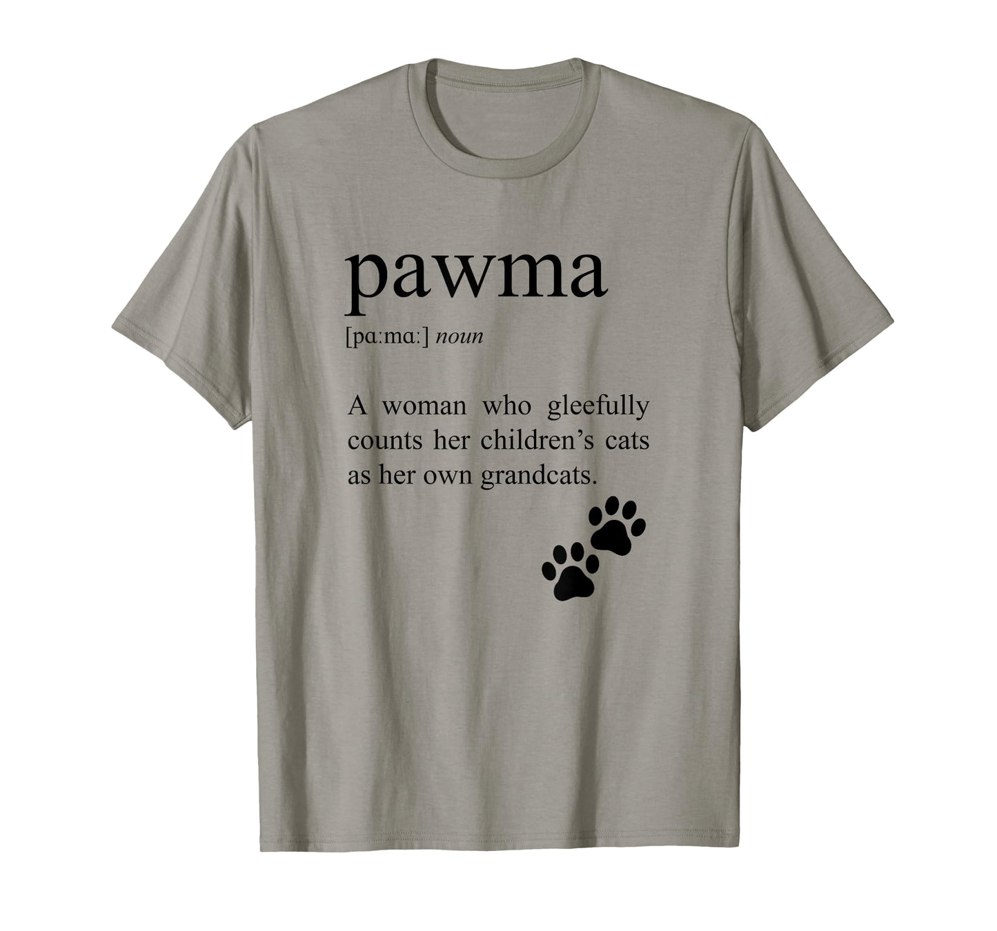 Pawma Definition, Cat Grandma T-Shirt for Men Women