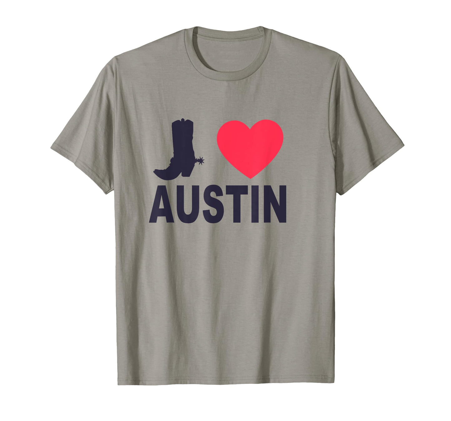 I Love Austin T-Shirt Cool Funny Texas Boot & Heart Top Tee