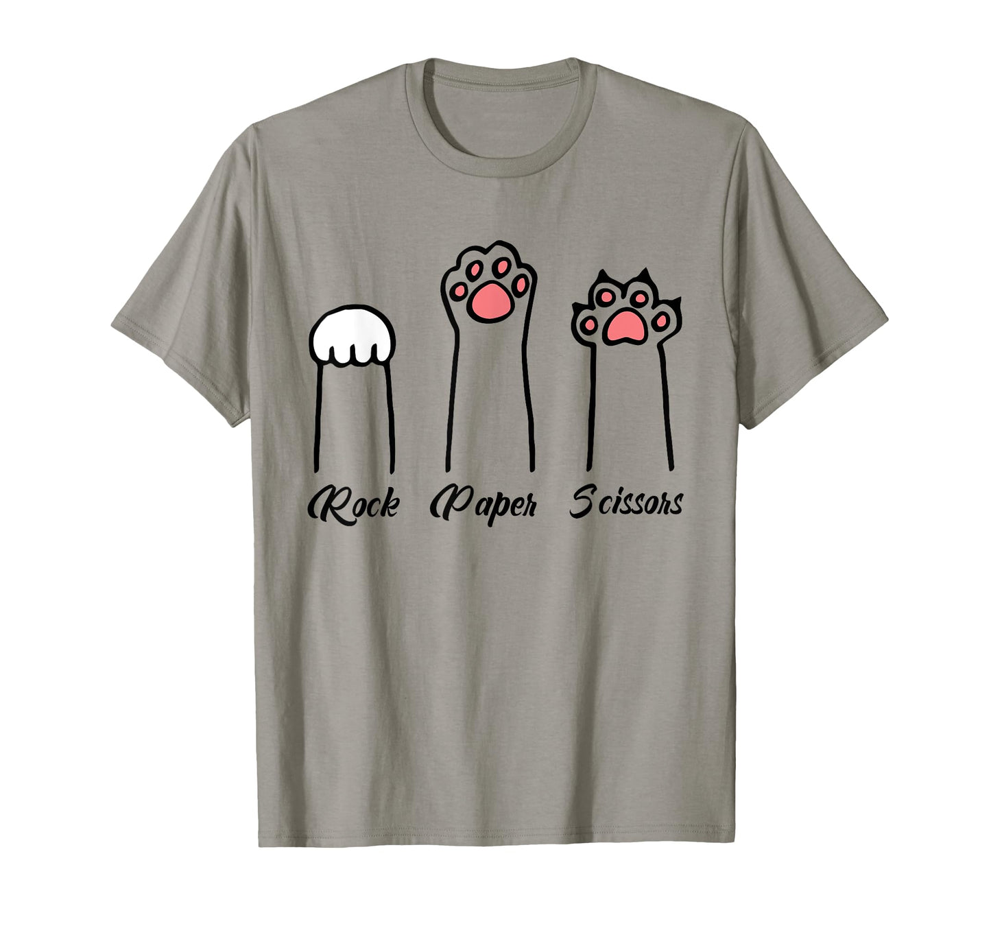 Rock Paper Scissors Cat Paws T-Shirt for Men Women