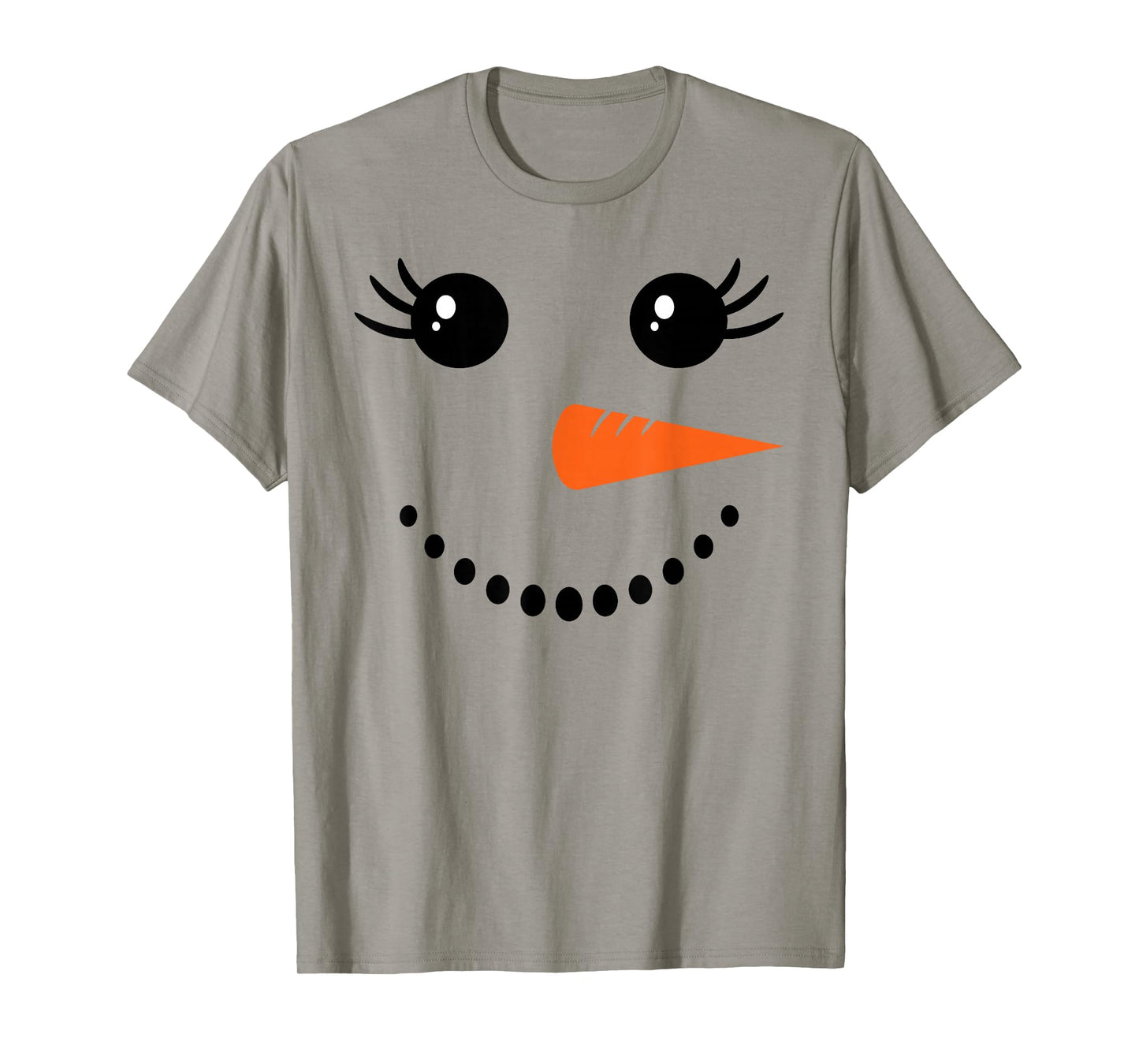 Snowman Girl Face for Girls Christmas Winter T-Shirt