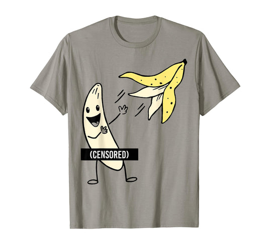 Censored Banana Throwing Off His Peel T-Shirt