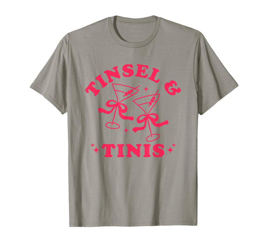 Christmas Dirty Martini Tinsel and Tinis Holiday Cocktail T-Shirt