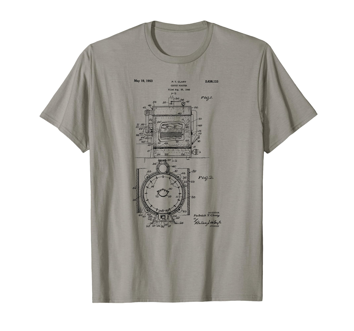 Vintage 1949 Coffee Roaster Patent Print Gift T-Shirt