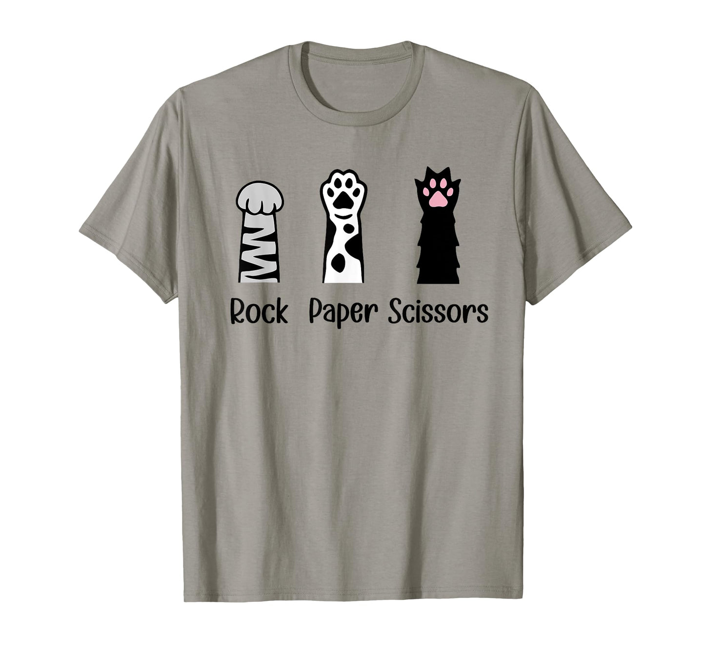 Introvert Cat Animal Rescue Pet Lover Gifts ROCK PAPER SCISSORS Hand Game Cute Paw Funny Cat Lover T-Shirt